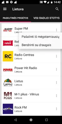 Lithuanian Radio Stations android App screenshot 2